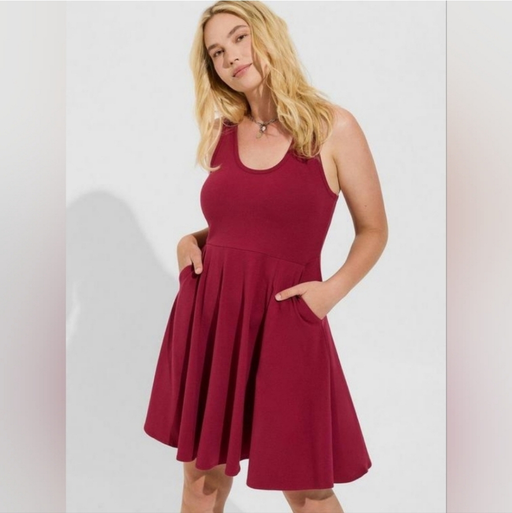 Torrid | Fit & Flare | Red Plum | Skater Dress| Size: 00